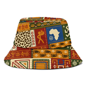 African Patterns Collage Bucket Hat Bucket Hat Tianci