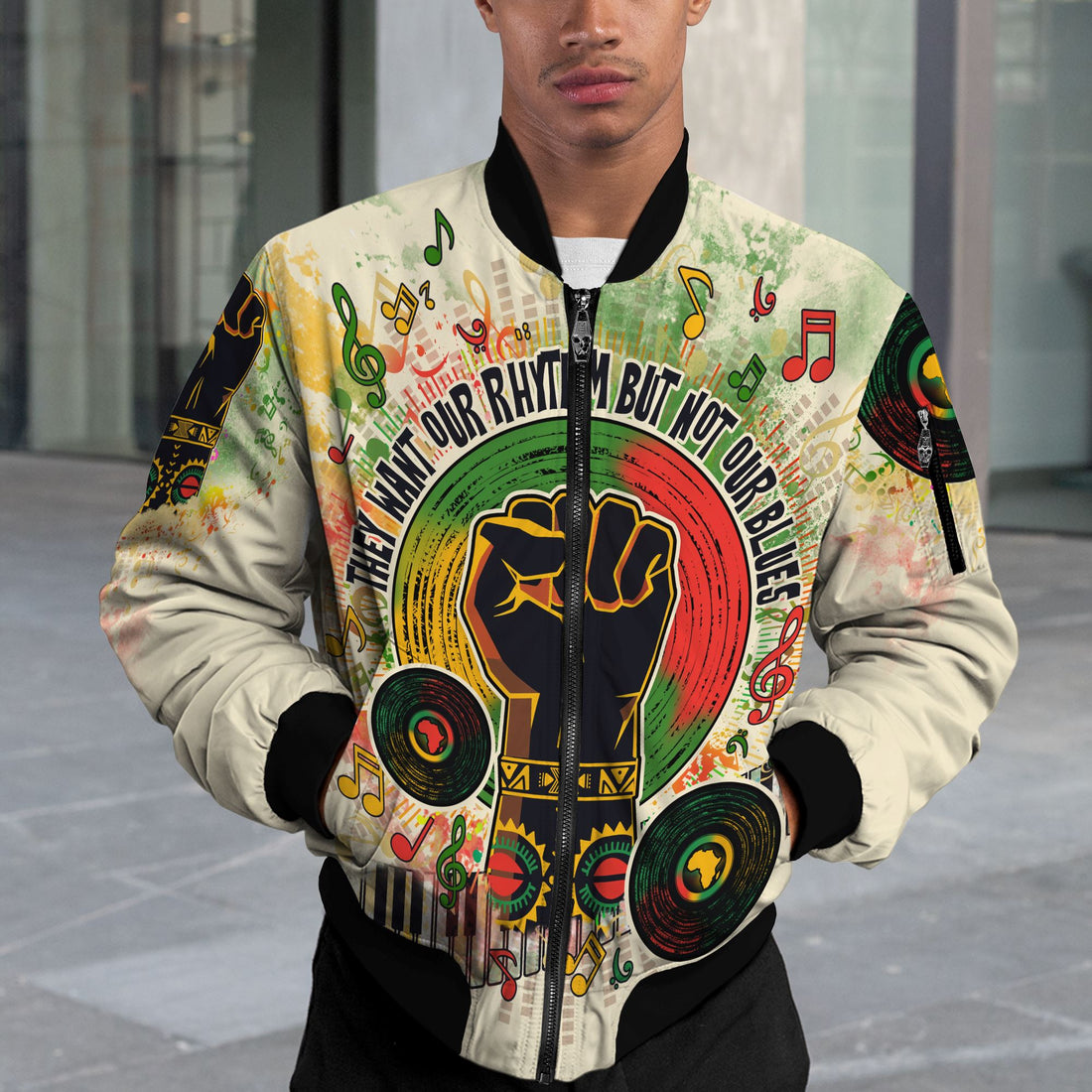 They Want Our Rhythm, Not Our Blues Bomber Jacket Bomber Jacket Version 2 Zootop Bear