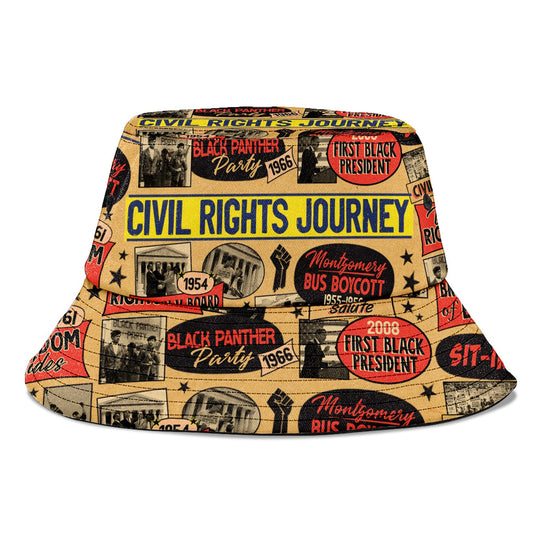 Civil Rights Events in 50s Style Bucket Hat Bucket Hat Tianci
