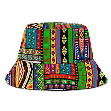 African Striped Patterns Bucket Hat Bucket Hat Tianci