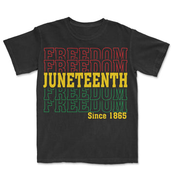 Juneteenth Freedom Since 1865 T-shirt Apparel Gearment Premium - Heavyweight & Vintage Black S