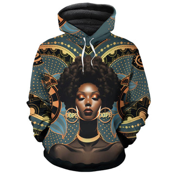 Powerful Woman in Patterns Premium Hoodie Fleece Hoodie Zootop Bear Pullover S