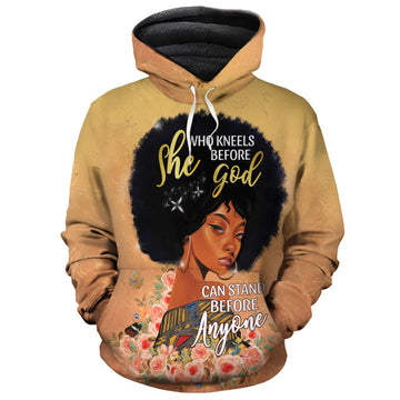 She Who Kneels Before God Premium Hoodie Fleece Hoodie Zootop Bear Pullover S