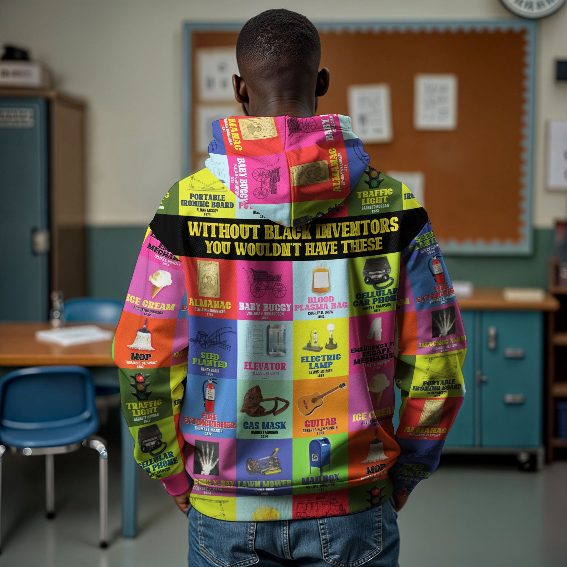 Black Inventions All-over Hoodie Hoodie Tianci