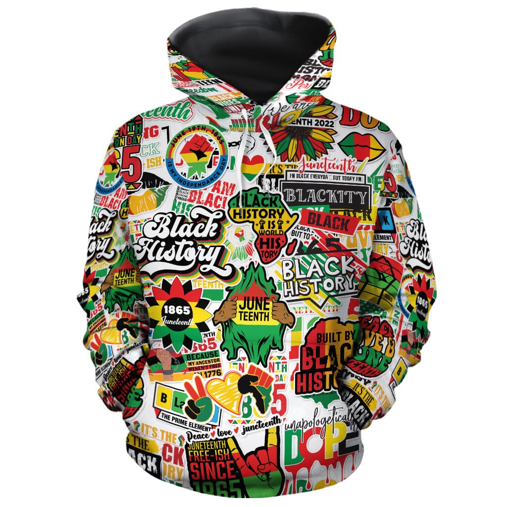 Juneteenth Stickers All-over Hoodie Hoodie Tianci Pullover S 