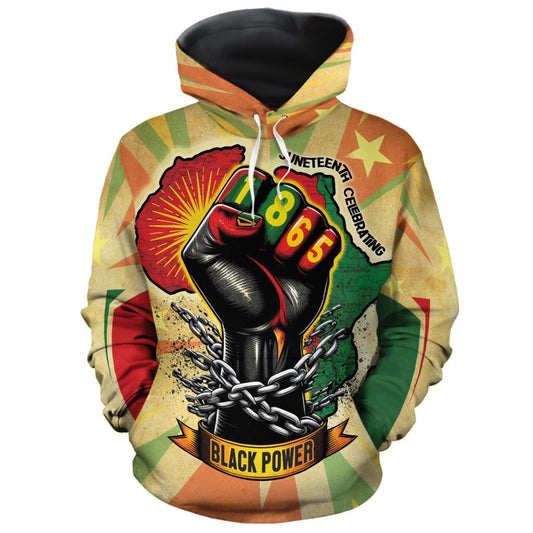 Resilience of Freedom Juneteenth All-over Hoodie