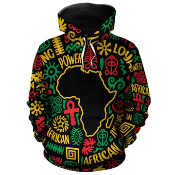 African Map Symbol All-over Hoodie Hoodie Tianci Pullover S