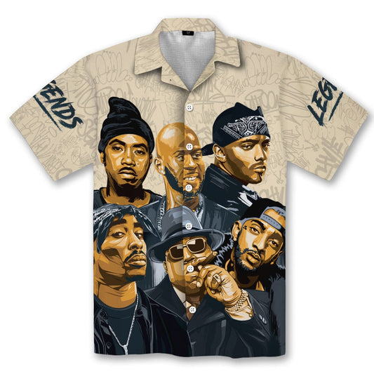 Hip Hop Legends Hawaiian Shirt and Shorts Set Hawaiian Shirt And Shorts Set Tianci