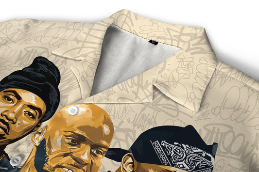 Hip Hop Legends Linen Hawaiian Shirt Hawaiian Shirt Tianci