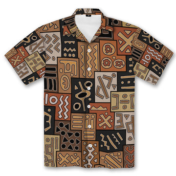 Mudcloth Mosaic Hawaiian Shirt Hawaiian Shirt Tianci