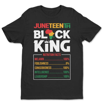 Juneteenth Black King T-shirt Apparel Gearment Standard - Soft Feel & Modern Fit Black S