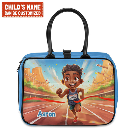 Personalized Little Afro Athlete Lunch Bag For Kids (Without Containers) Kid Lunch bag Tianci