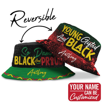Young Gifted and Black Reversible Bucket Hat Reversible Bucket Hat Tianci