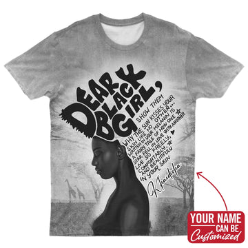 Dear Black Girl T-shirt AOP Tee Tianci