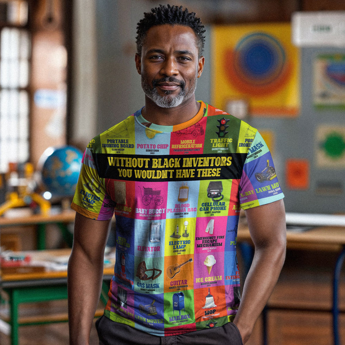 Black Inventions T-shirt AOP Tee Tianci S