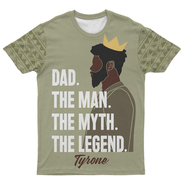 Personalized Black Dad T-shirt AOP Tee Tianci
