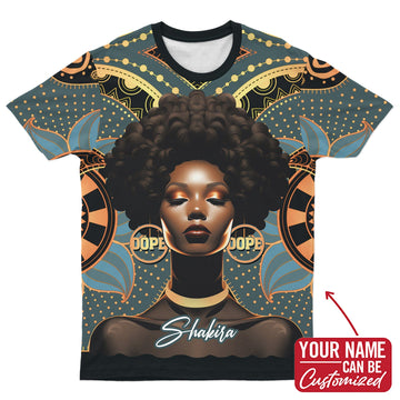 Powerful Woman in Patterns T-shirt AOP Tee Tianci