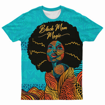 Dope Black Mom T-shirt AOP Tee Tianci Black Mom Magic S