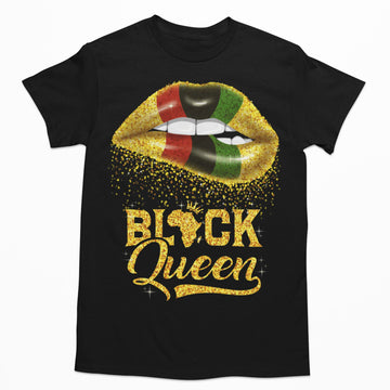 Black Queen Sexy Lips T-shirt Apparel Gearment 