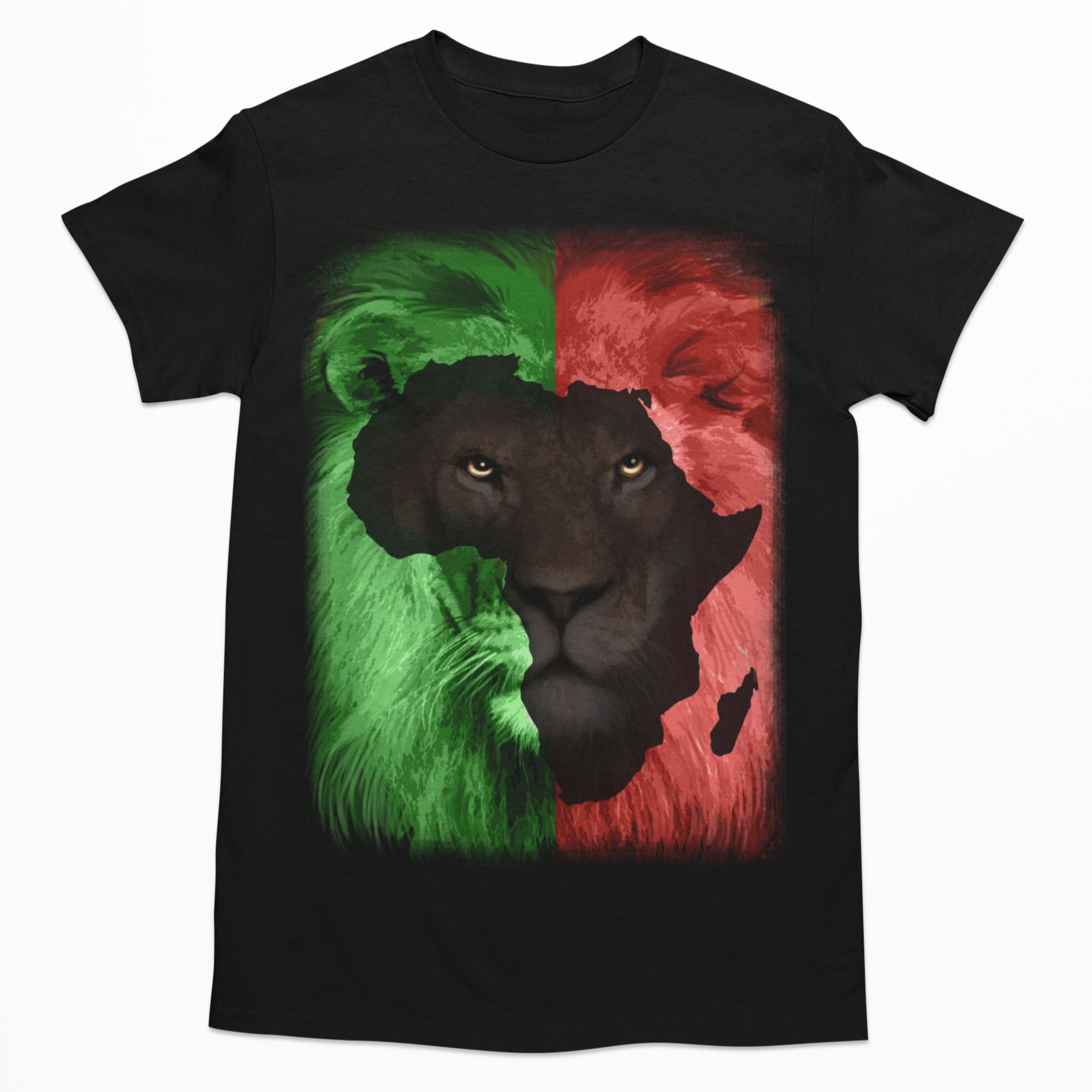 Lion Map T-shirt Apparel Gearment 