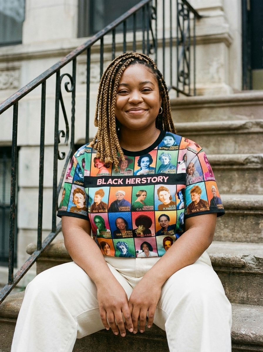 Black Herstory T-shirt AOP Tee Tianci