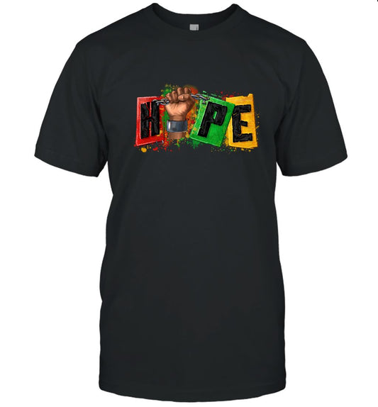 Hope Juneteenth T-shirt Apparel Gearment T-Shirt Black S
