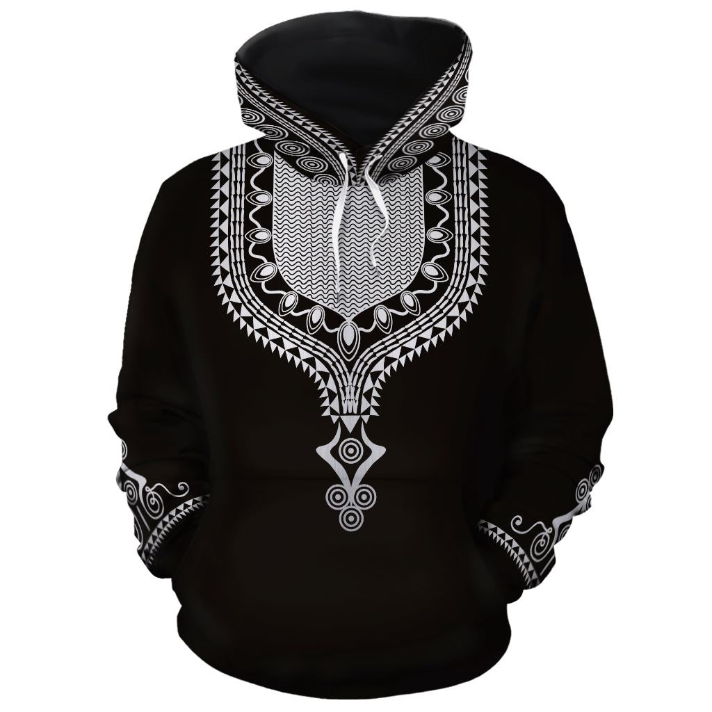 Printed Dashiki Color Black All-over Hoodie Hoodie Tianci Pullover S