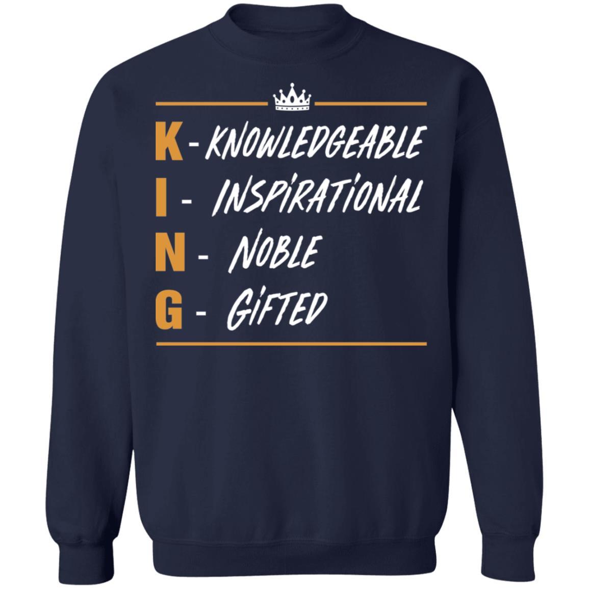 KING T-shirt Apparel CustomCat Crewneck Sweatshirt Navy S