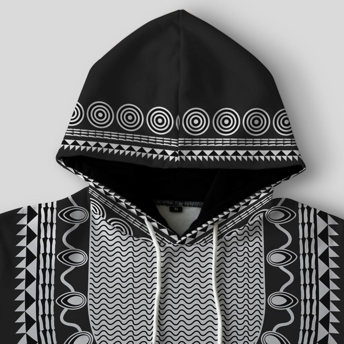 Printed Dashiki Color Black All-over Hoodie Hoodie Tianci