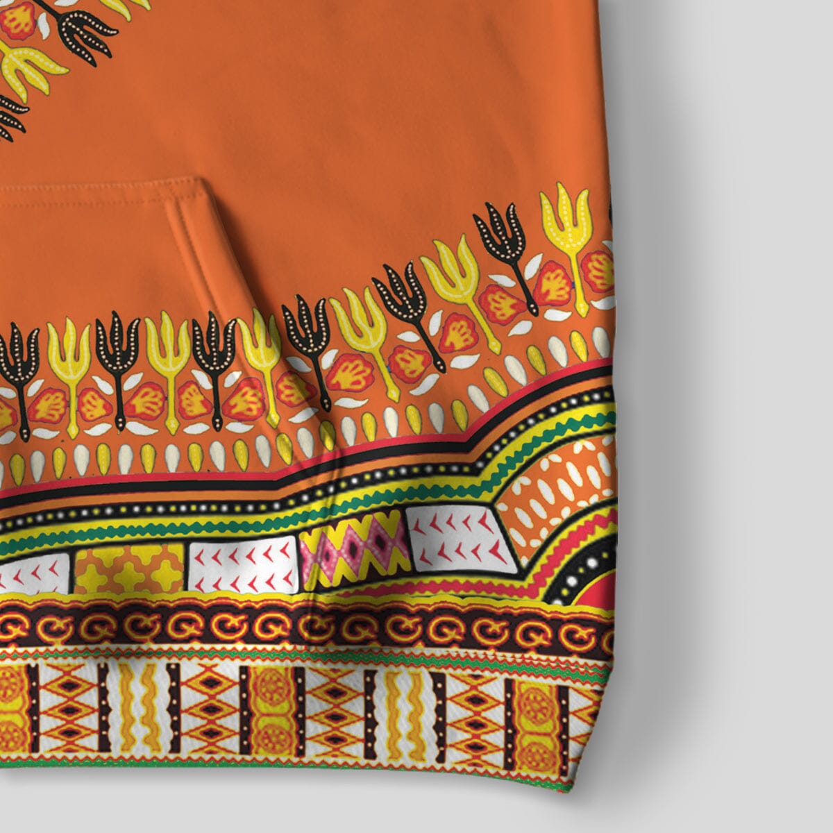 Printed Dashiki In Orange All-over Hoodie Hoodie Tianci