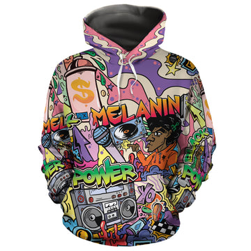 Hip Hop Graffiti Art All-over Hoodie Hoodie Tianci Pullover S