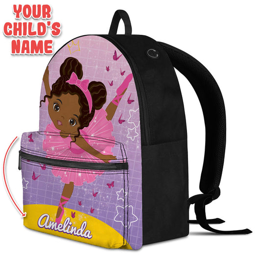 Ballet Dancing Little Afro Girl Kid Backpack Kid Backpack Tianci
