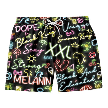 Dope Black King Neon Shorts Shorts Tianci