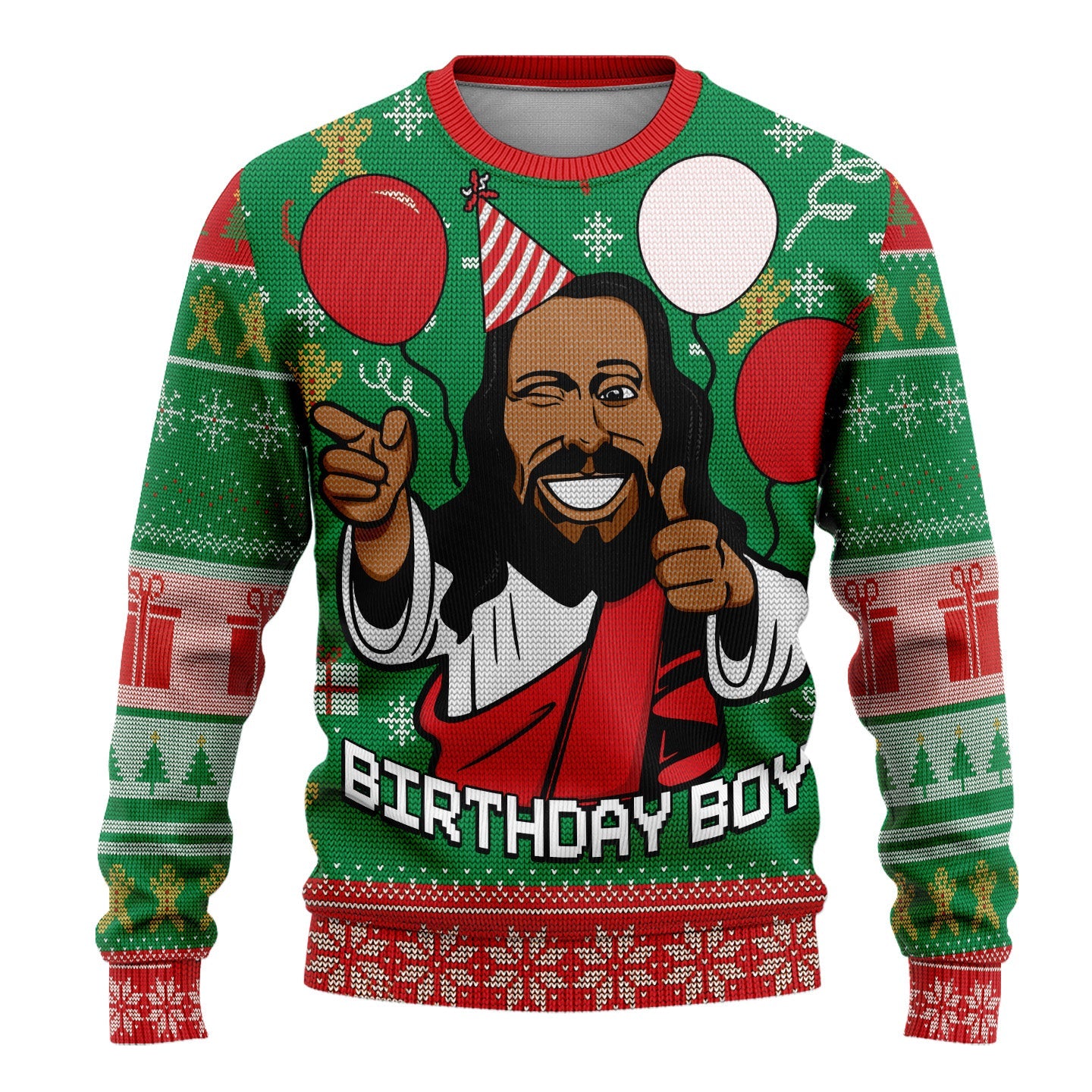 Ugly selling Christmas Sweater jesus birthday bo