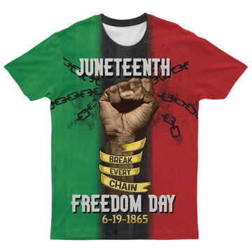 Juneteenth Freedom Day T-shirt AOP Tee Tianci S