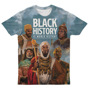 Black History Is World History T-shirt AOP Tee Tianci S