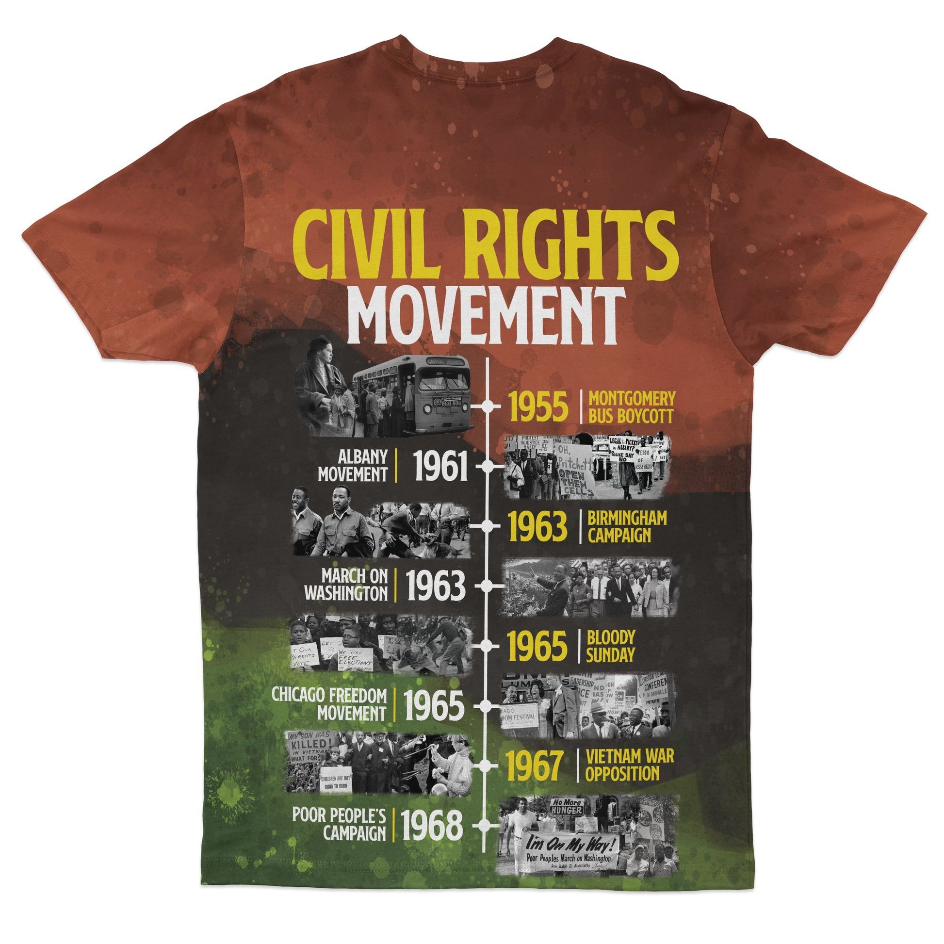 Civil Rights Movement T-shirt AOP Tee Tianci