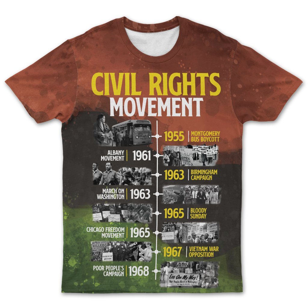 Civil Rights Movement T-shirt AOP Tee Tianci S