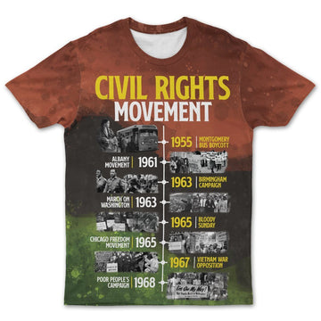 Civil Rights Movement T-shirt AOP Tee Tianci S