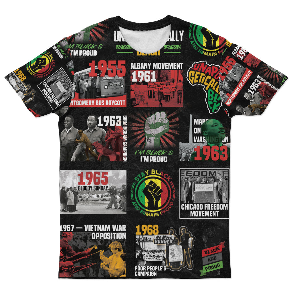 Civil Rights Movement Poster Art T-shirt AOP Tee Tianci S