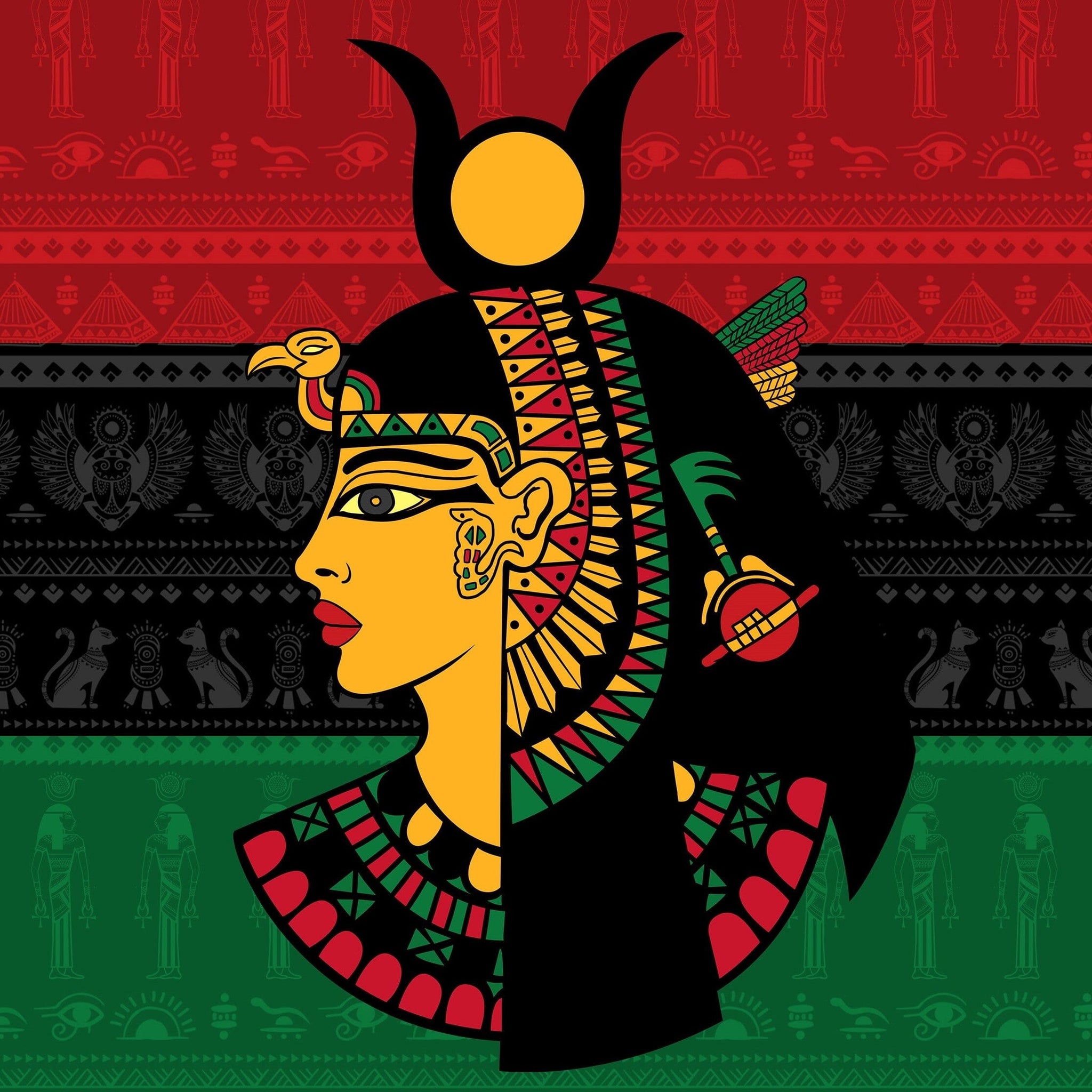 Queen In Pan-African Colors Design