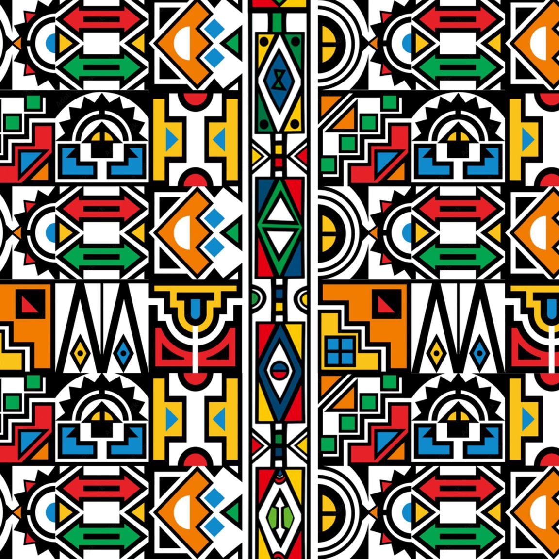 Simple Ndebele Patterns African Ndebele Pattern Design – Melaninful