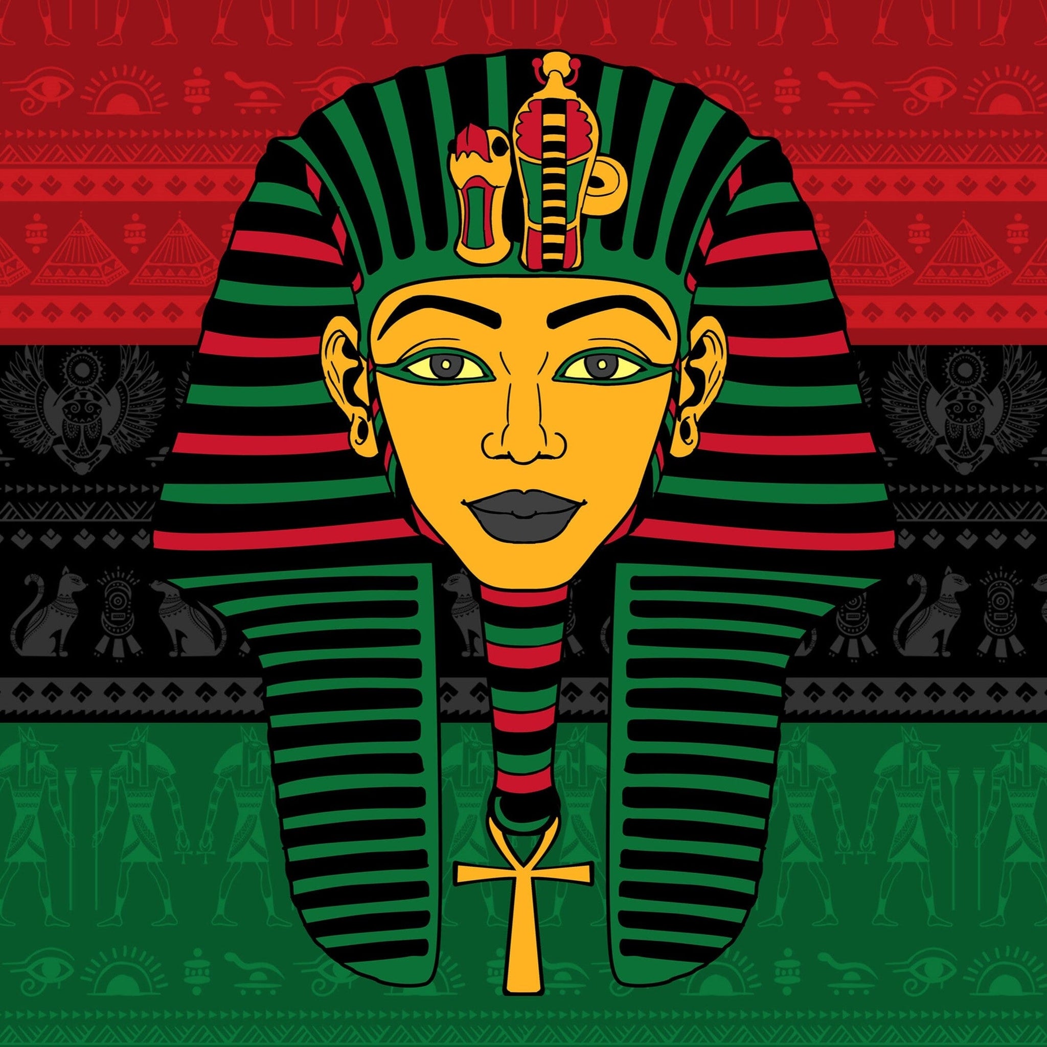 Pharaoh In Pan-African Colors Design