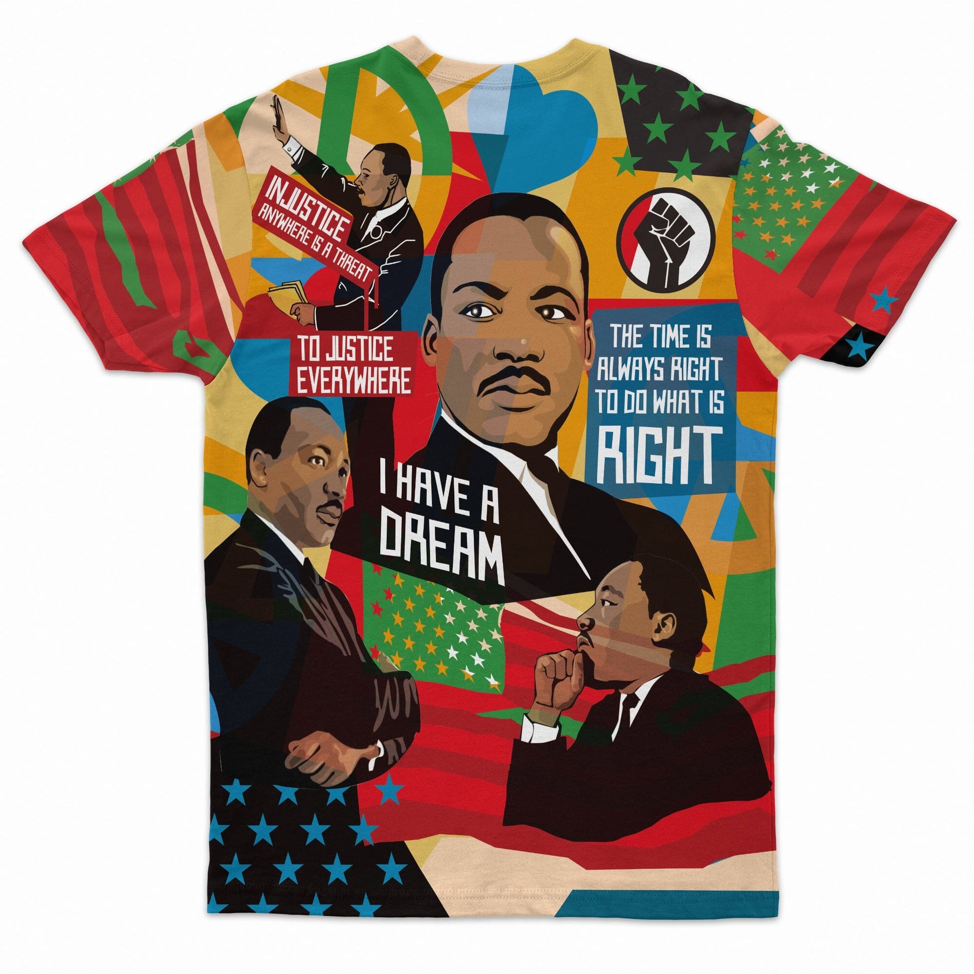 MLK Vintage Poster Art T-shirt AOP Tee Tianci 