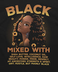 Black Woman Mixed With Black T-Shirt Apparel Gearment 