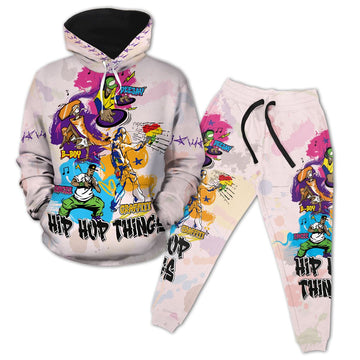 4 Elements Of Hip Hop All-over Hoodie and Joggers Set Hoodie Joggers Set Tianci 