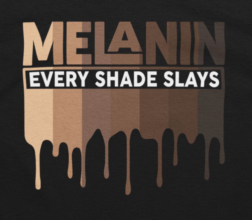 Melanin Every Shade Slays T-shirt Apparel Gearment 