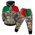 African Ndebele Pattern Hoodie and Joggers Set Hoodie Joggers Set Tianci 