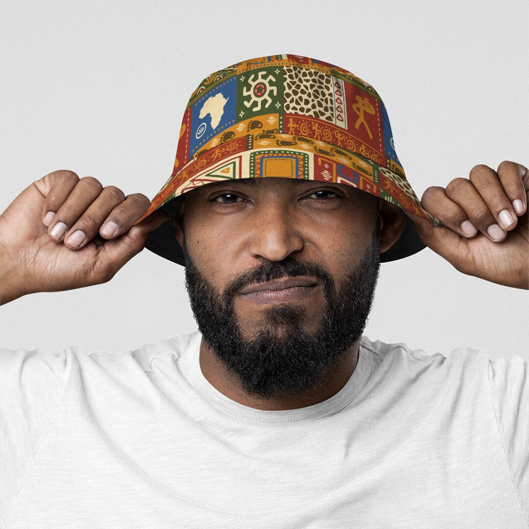 African Patterns Collage Bucket Hat Bucket Hat Tianci 