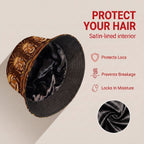 African Mask Printed Mudcloth Bucket Hat Bucket Hat Tianci Premium Satin Lined Average 